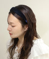 Lame velour wide headband