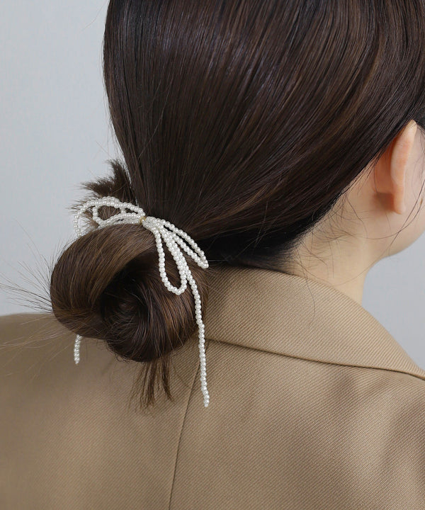 パールリボンヘアゴム