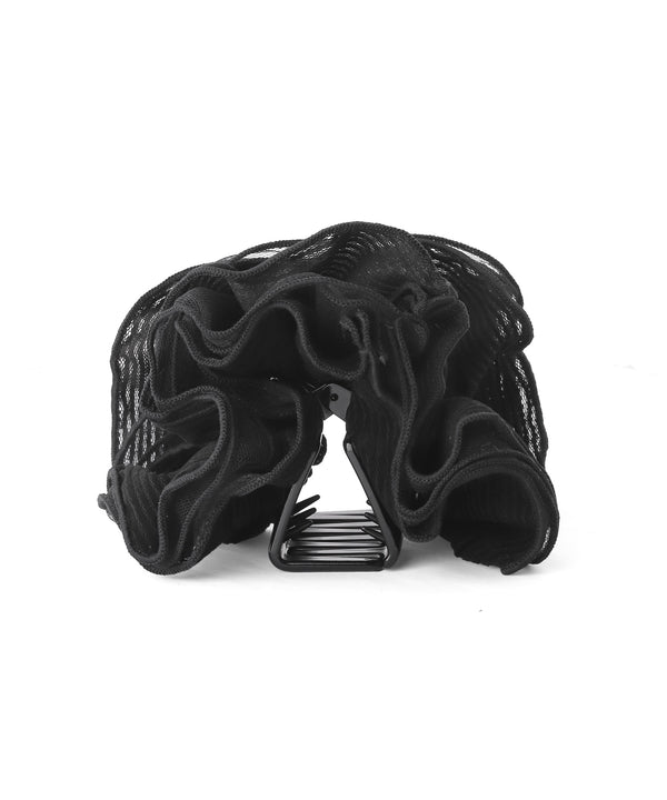 Ribbed Velour x Sheer Frill Hair Claw