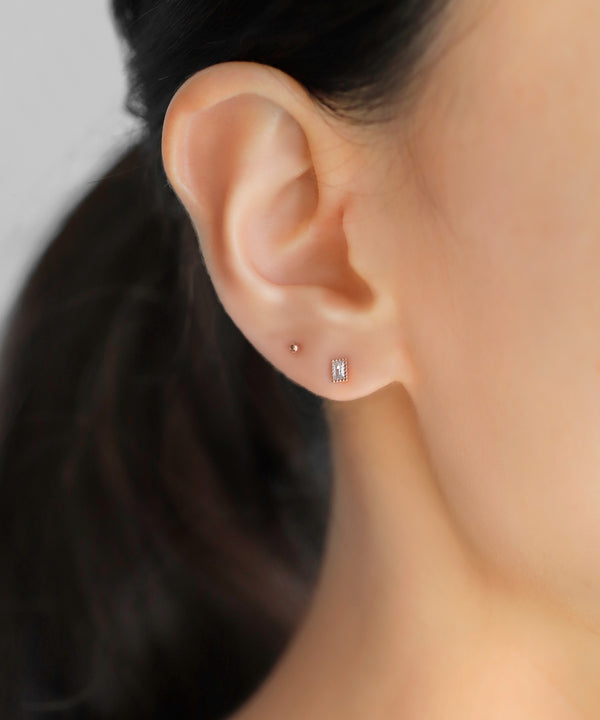 ビジュー×メタルピアス[3ペアセット]