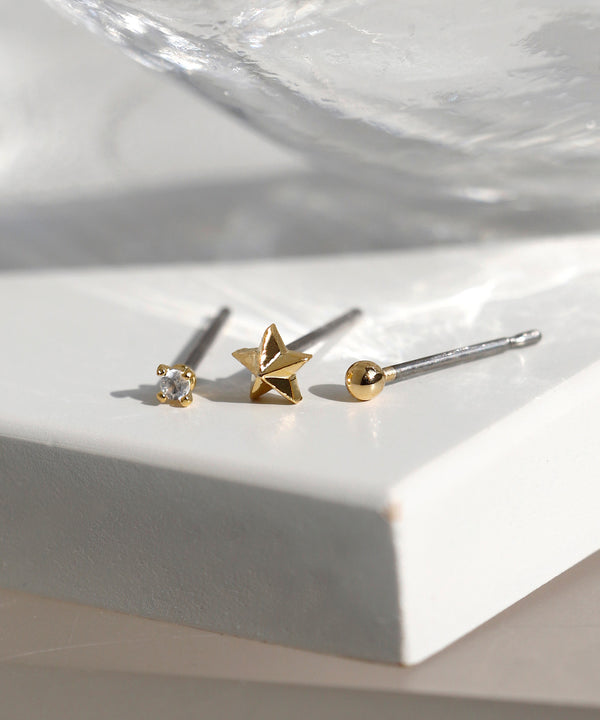 Star x Bijou Earrings [Set of 3 Pairs]