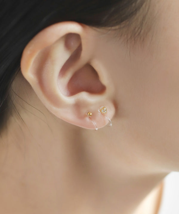 ビジューハートイヤリング[3ペアセット]