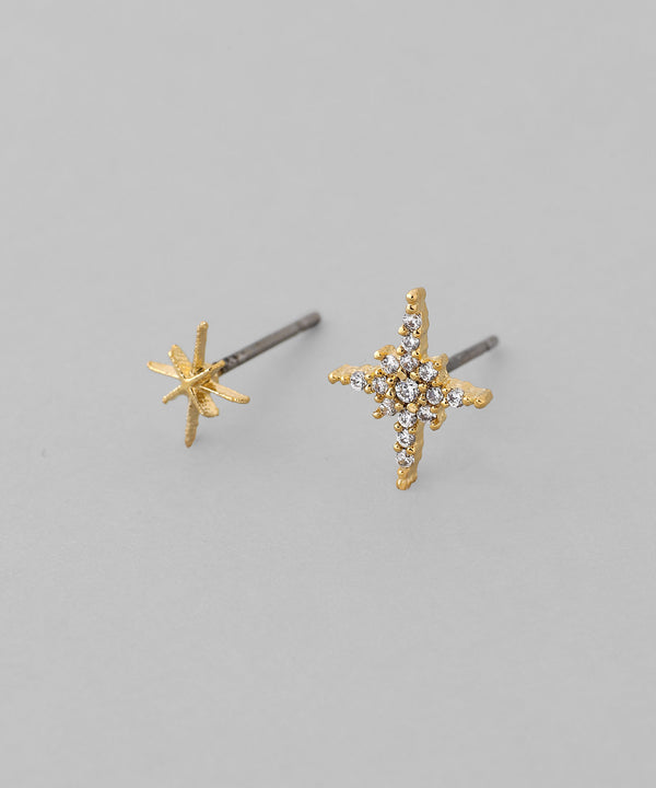 スター×ビジューピアス[2ペアセット]
