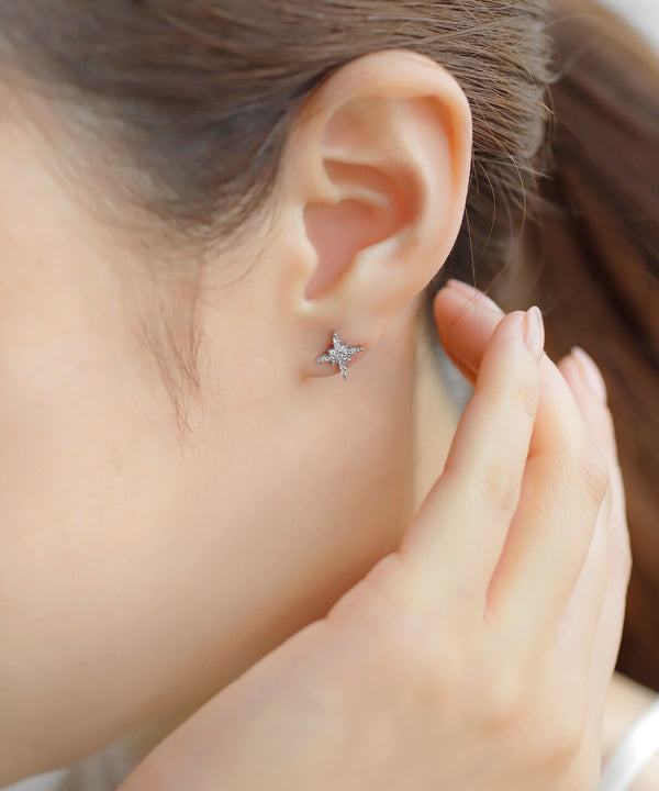 スター×ビジューピアス[2ペアセット]