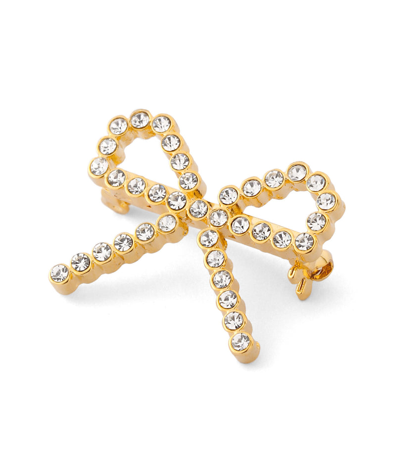 Jeweled ribbon brooch
