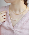 Stranded pearl chain necklace