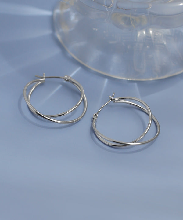 Double Line Hoop Earrings