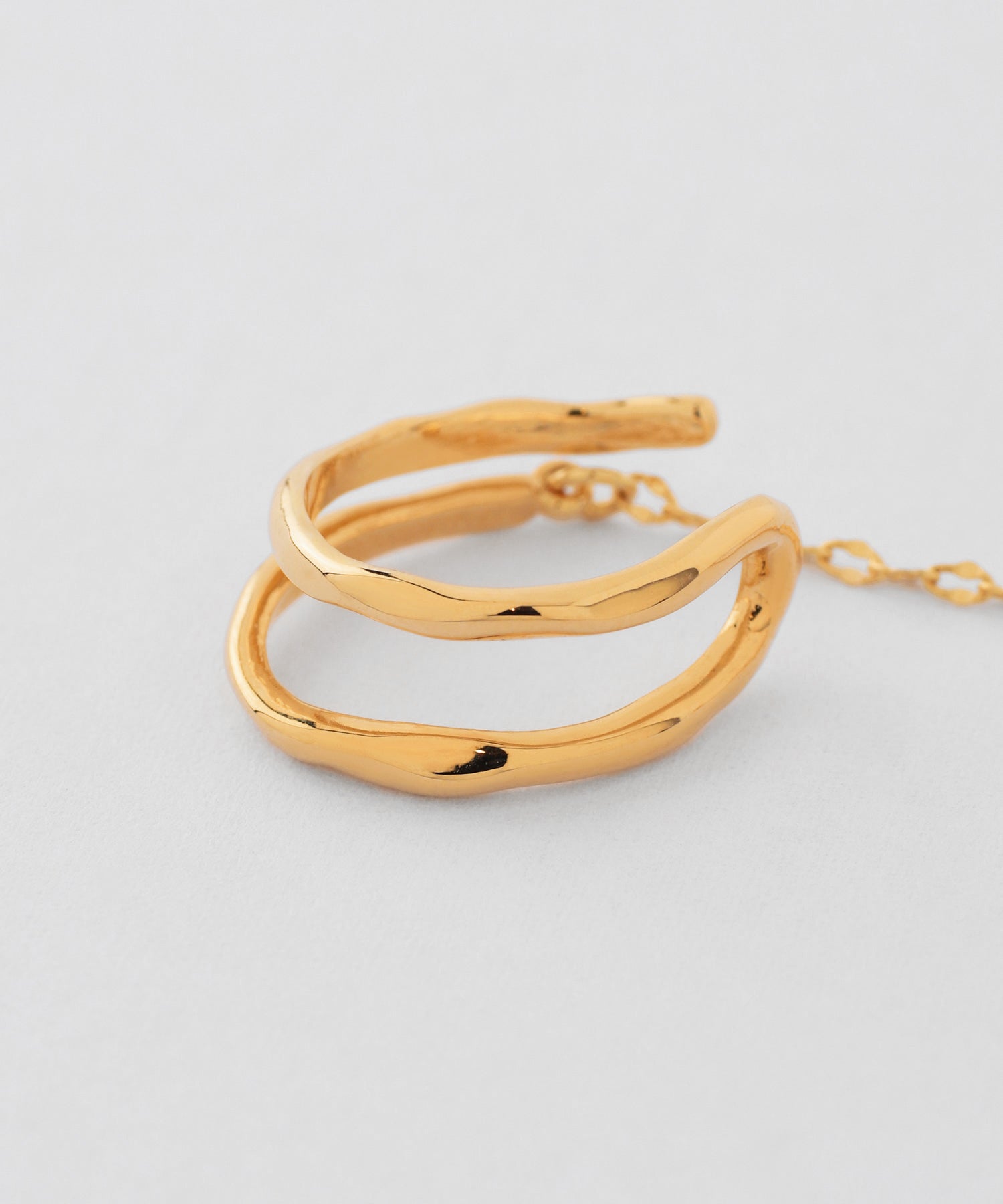 mimi33】ビジュー×バックチェーンイヤーカフ[Ownideal]｜アネモネ