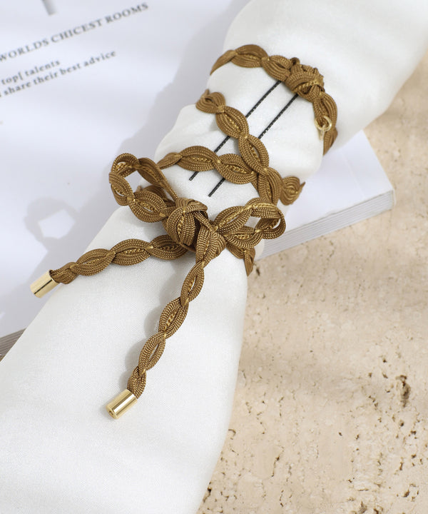 Uピン付刺しゅうタイトポニー