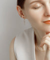 Combination Chain Back-Catch Earrings [Sheerchic]