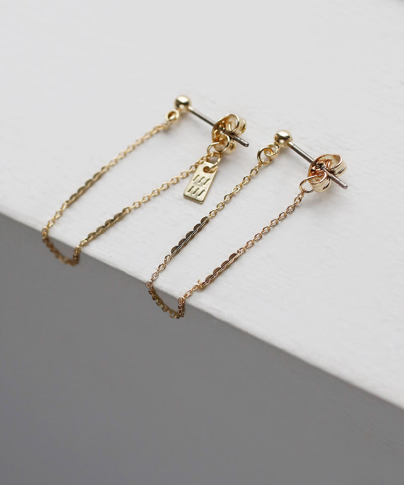 コンビチェーンバックキャッチピアス[Sheerchic]