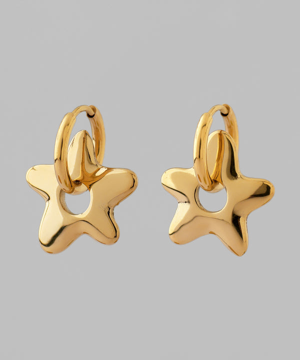 ニュアンススターフープピアス[ステンレス][Ownideal]