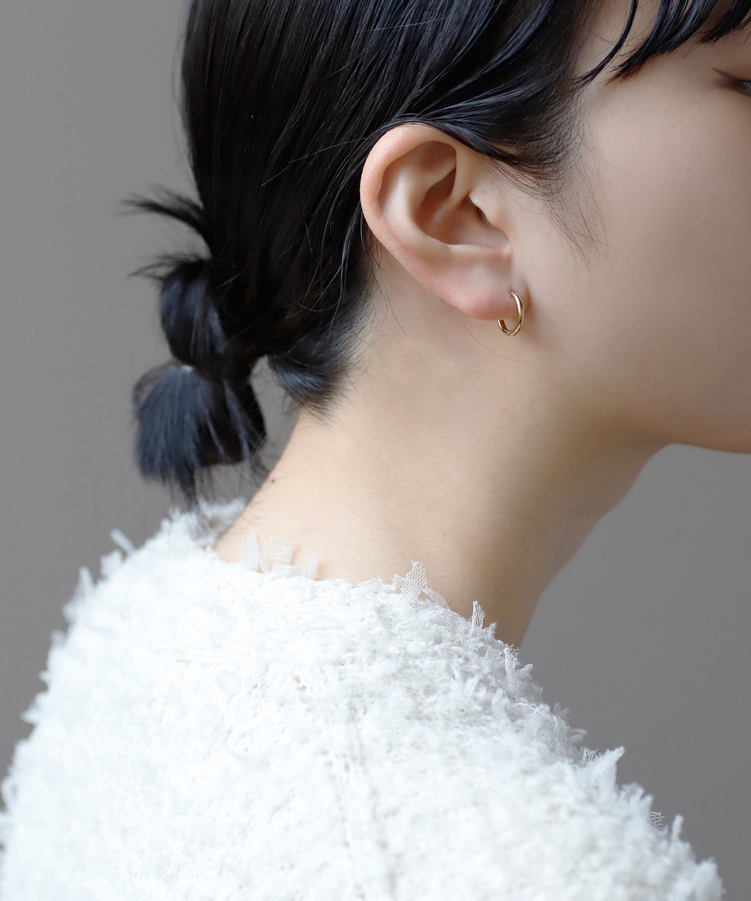 mimi33】【ステンレスIP】ニュアンススターフープピアス[Ownideal