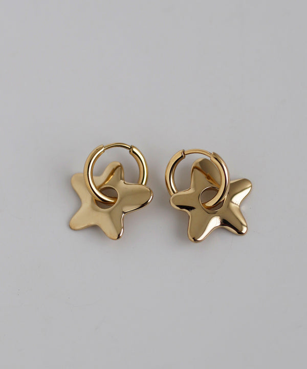 ニュアンススターフープピアス[ステンレス][Ownideal]