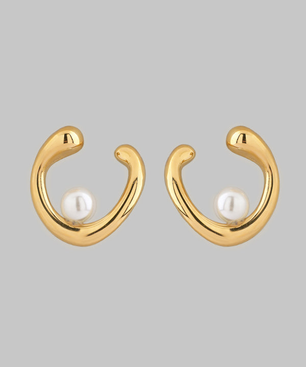 パール×ニュアンスラインピアス[Ownideal]