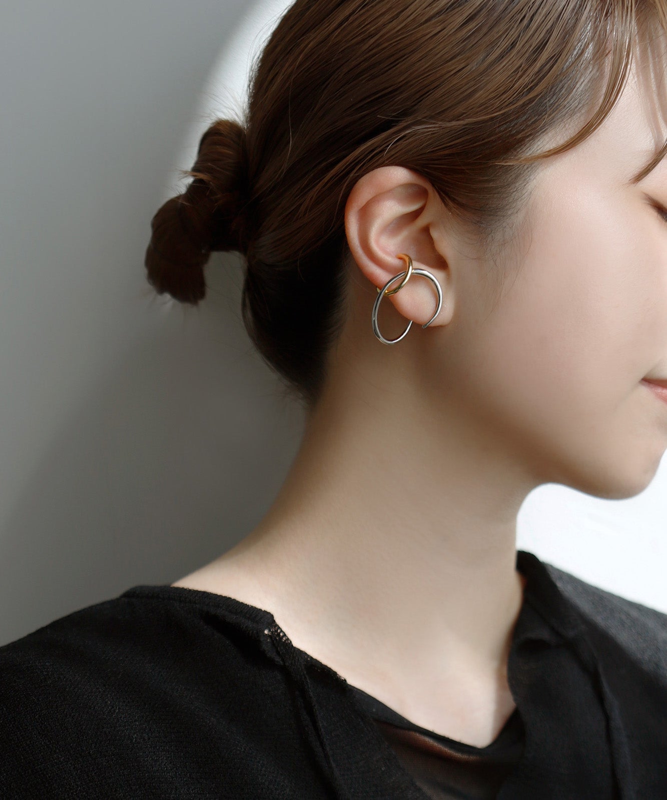 mimi33】コンビカラーカフピアス[Ownideal]｜アネモネ・シエナロゼ
