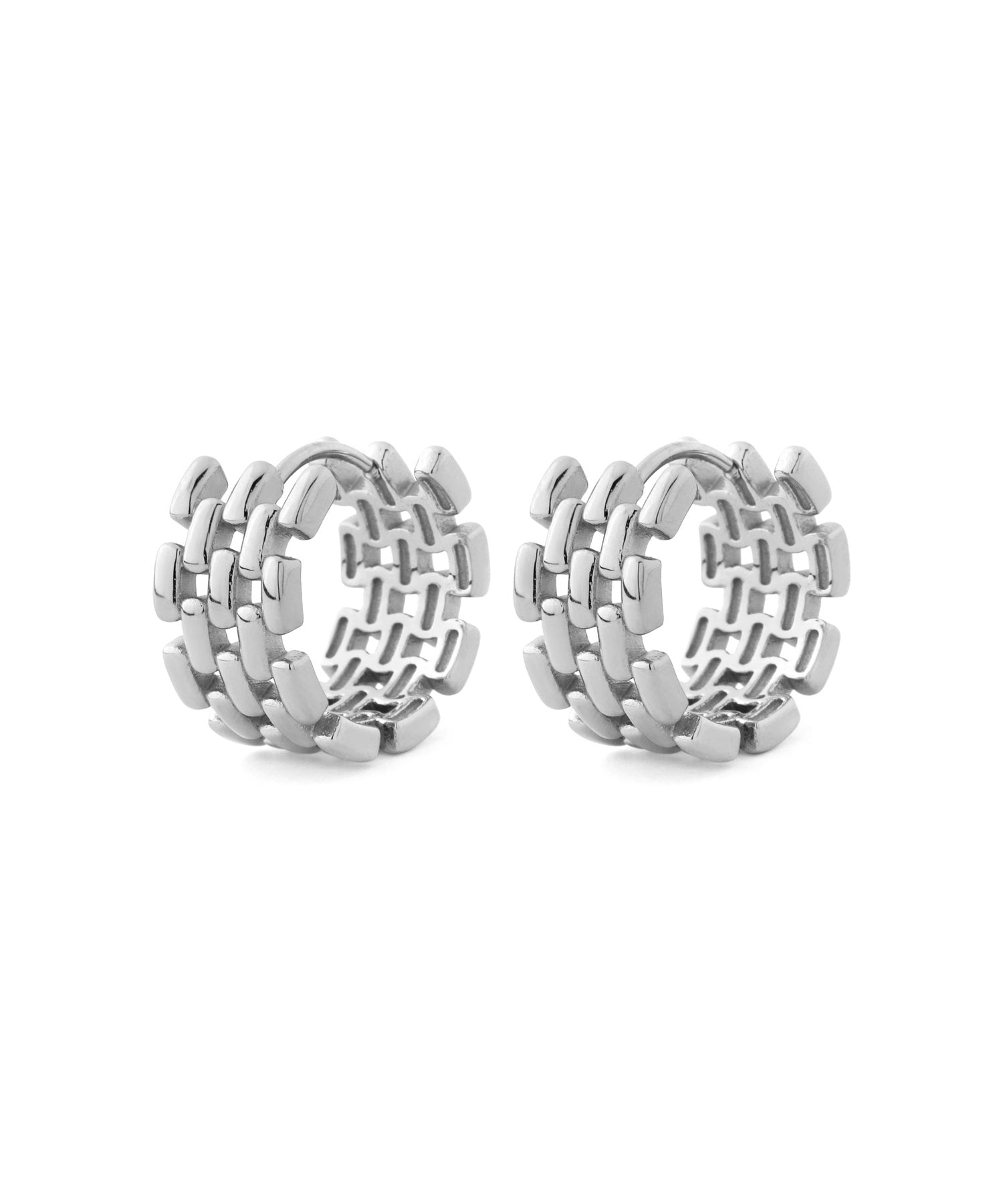 mimi33】メタルメッシュフープピアス[ステンレス][Ownideal]｜アネモネ
