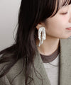 ビーズリボンピアス[Ownideal]