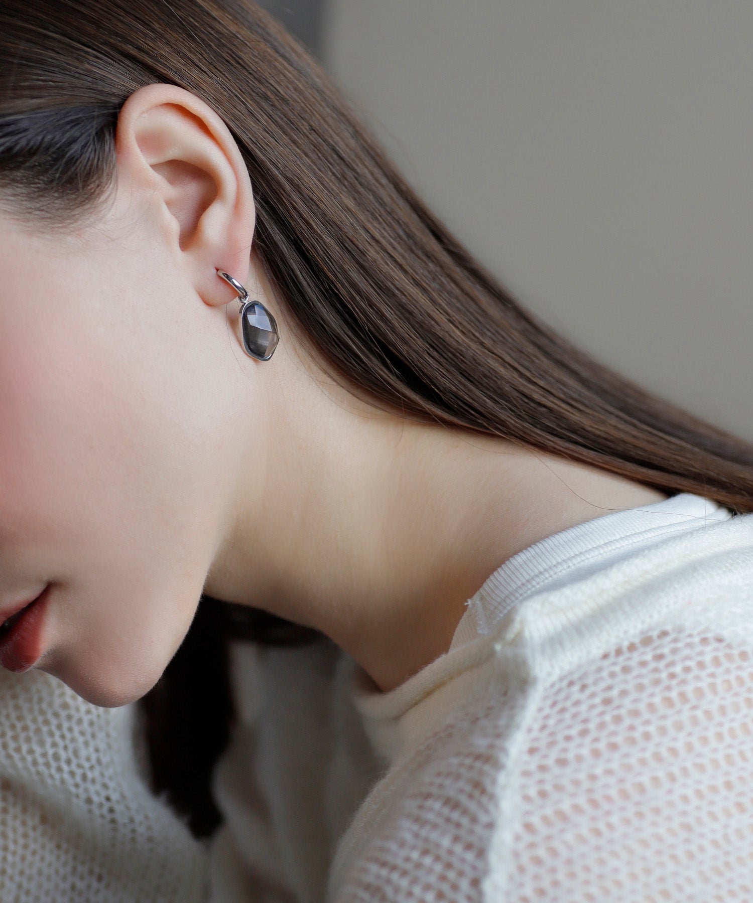 mimi33】カラーストーンフープピアス[ステンレス] [Ownideal