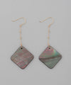 Square shell earrings [K10][Basic]