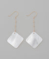 Square shell earrings [K10][Basic]