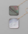 Square shell earrings [K10][Basic]