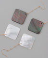 Square shell earrings [K10][Basic]