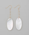 Oval shell earrings [K10][Basic]