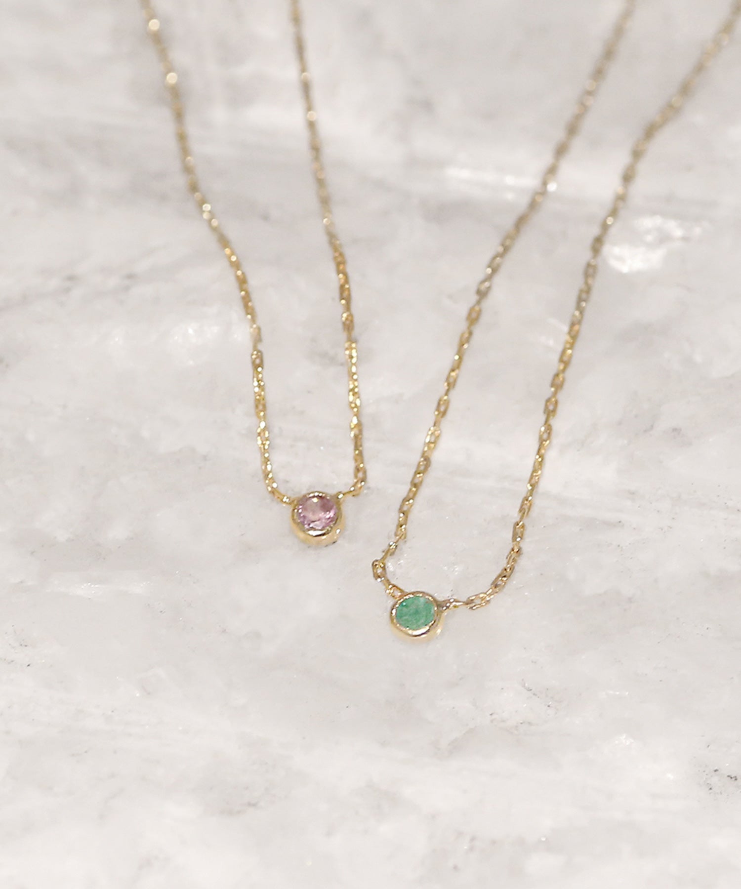 ANEMONE] Gold-framed birthstone necklace | SANPO ONLINE