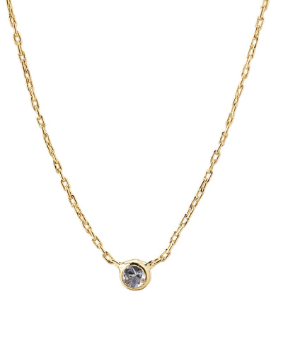 ゴールドフレームの誕生石ネックレス