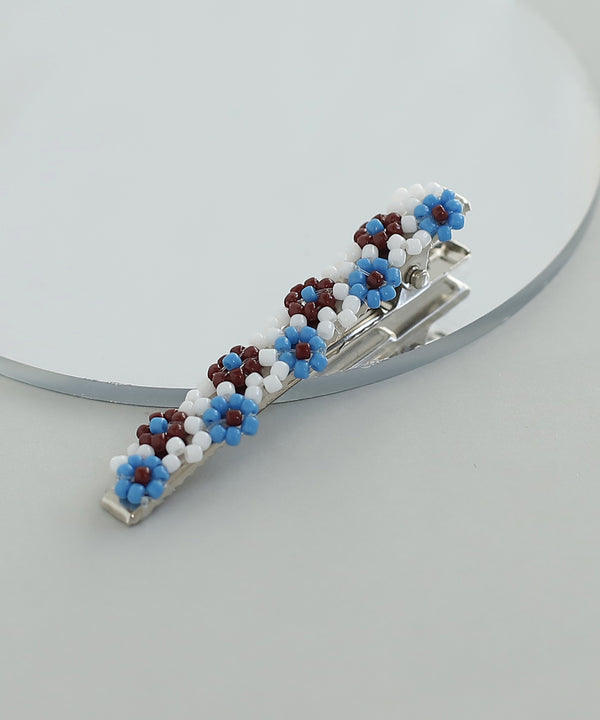 ビーズフラワークリップ