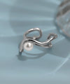 Pearl x Wave Line Ring
