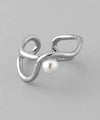 Pearl x Wave Line Ring