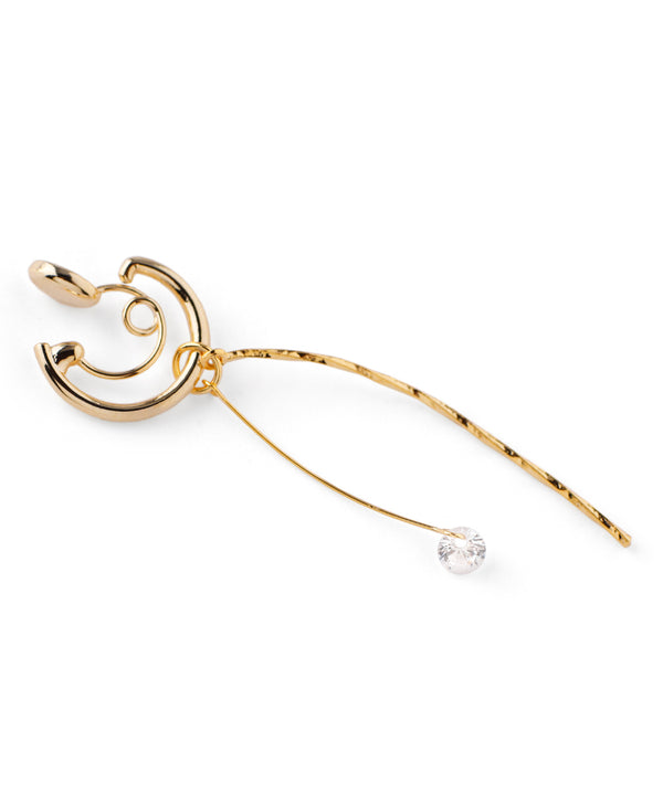 メタルカーブラインの2WAYイヤリング