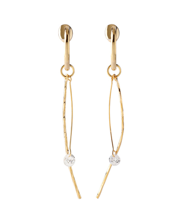 メタルカーブラインの2WAYイヤリング