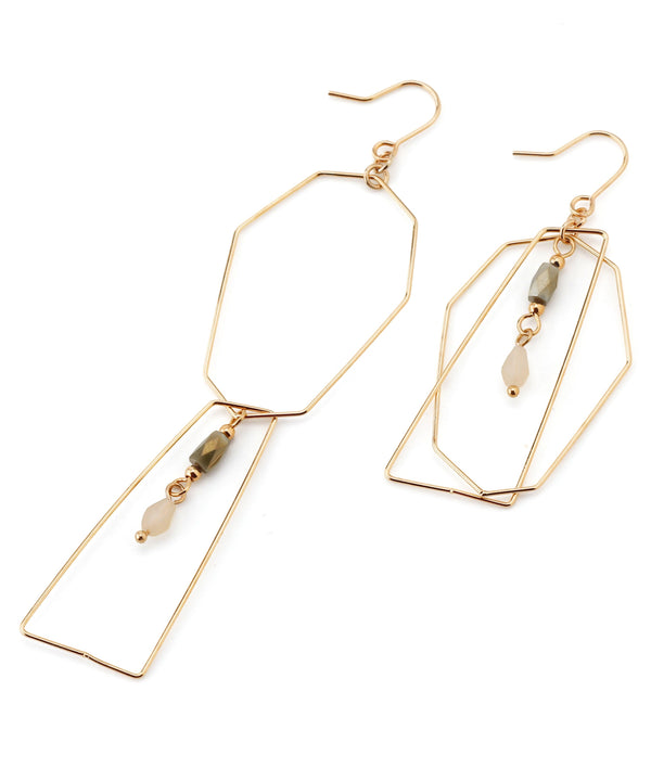 Hoop x Bead Earrings [Sheerchic]