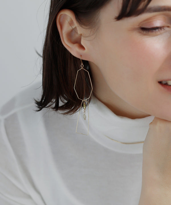 Hoop x Bead Earrings [Sheerchic]