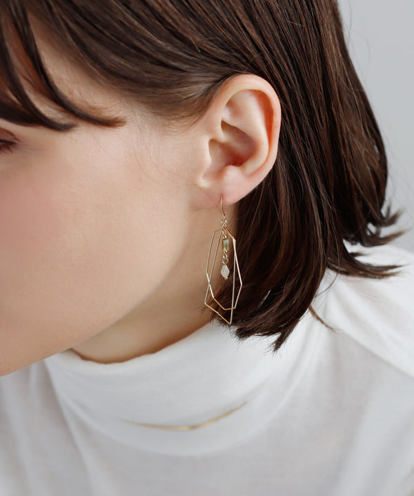 Hoop x Bead Earrings [Sheerchic]