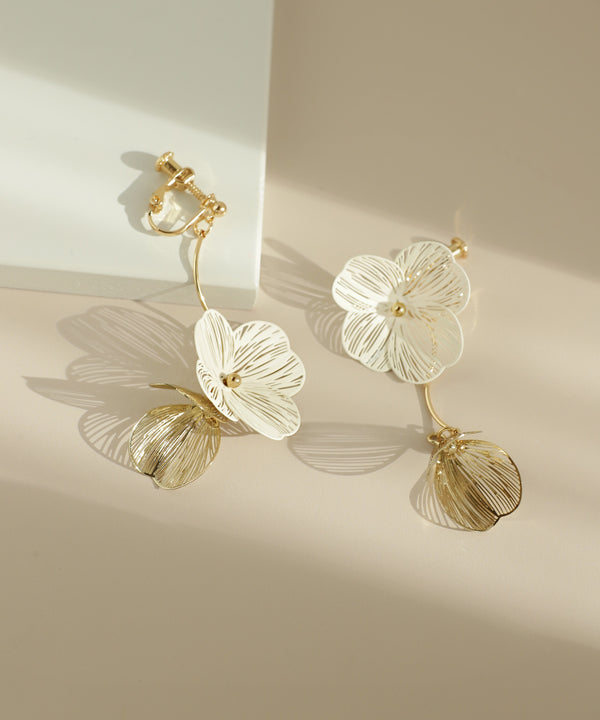 フラワーアシメイヤリング