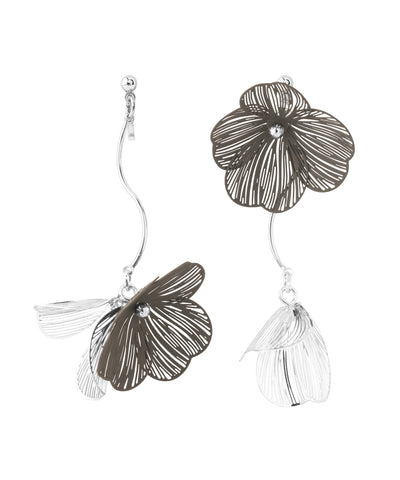 花朵不對稱耳夾