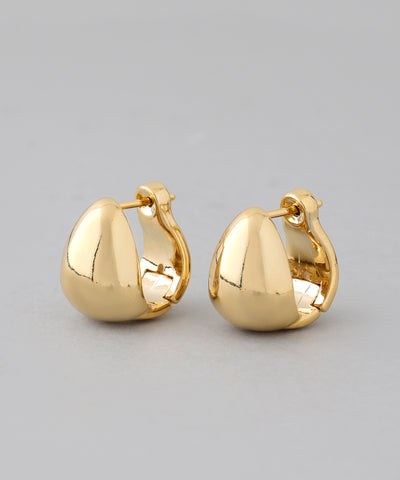 Metal volume hoop earrings