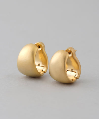 Matte metal volume hoop earrings