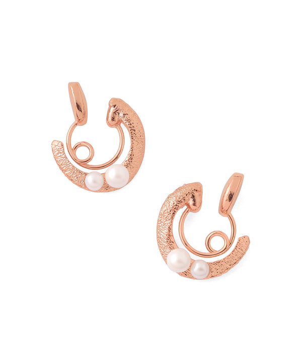 Pearl hoop earrings [Sheerchic]