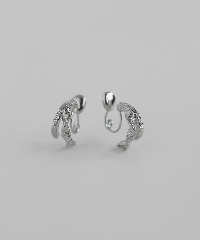 Bijou x Double Line Curl Earrings [Sheerchic]