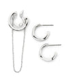 Hoop x Chain Set Earrings [Ownideal]