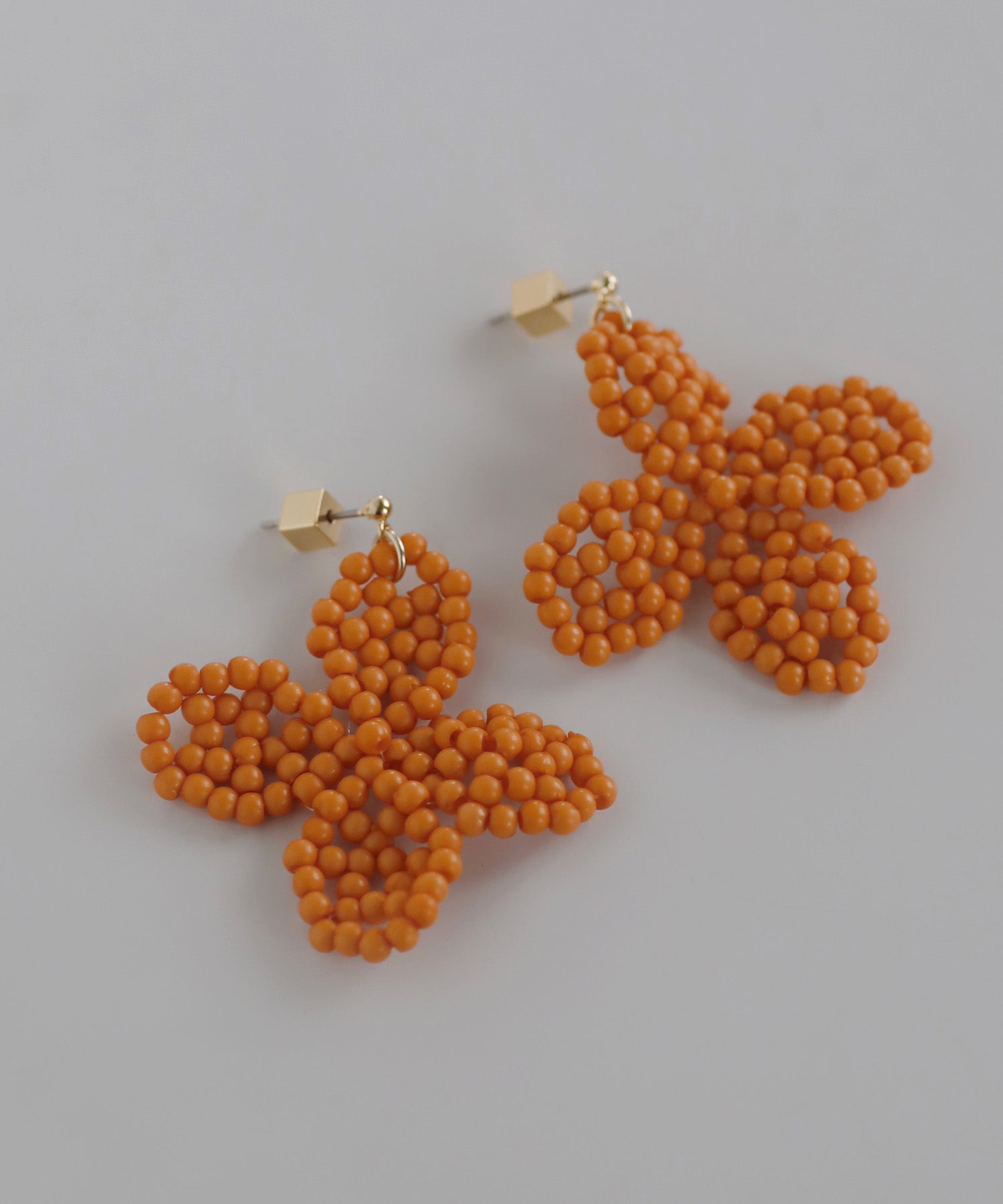 mimi33】ビーズフラワーピアス[Ownideal]｜アネモネ・シエナロゼ