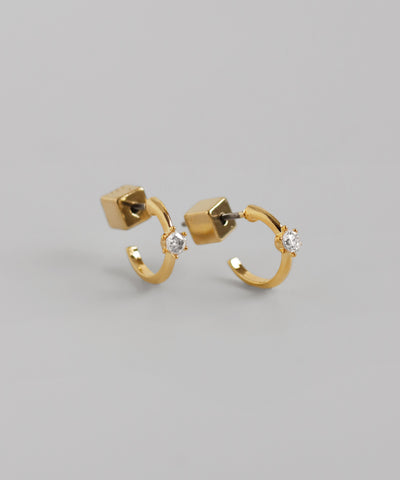 ビジューフープピアス[Basic]