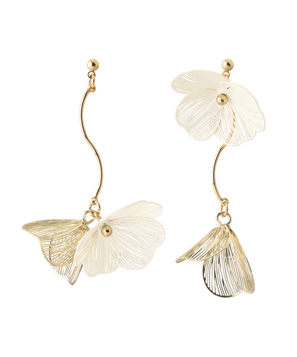 フラワーアシメピアス