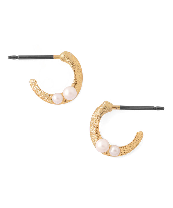 Pearl hoop earrings [Sheerchic]