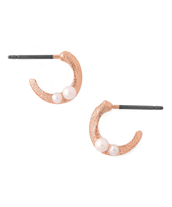 Pearl hoop earrings [Sheerchic]